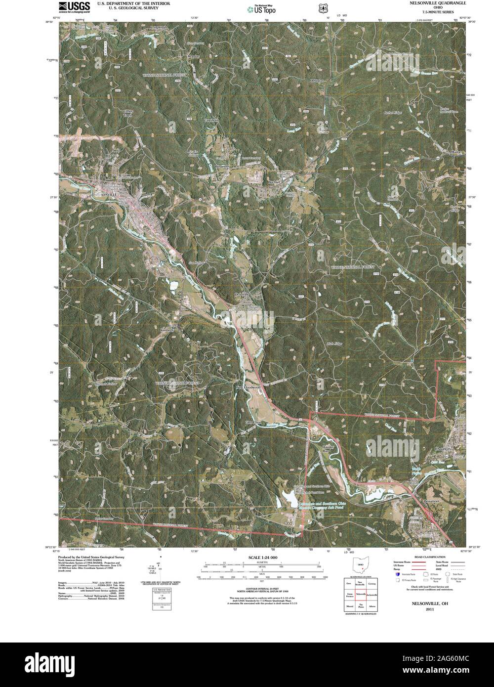 Nelsonville ohio map Cut Out Stock Images & Pictures - Alamy