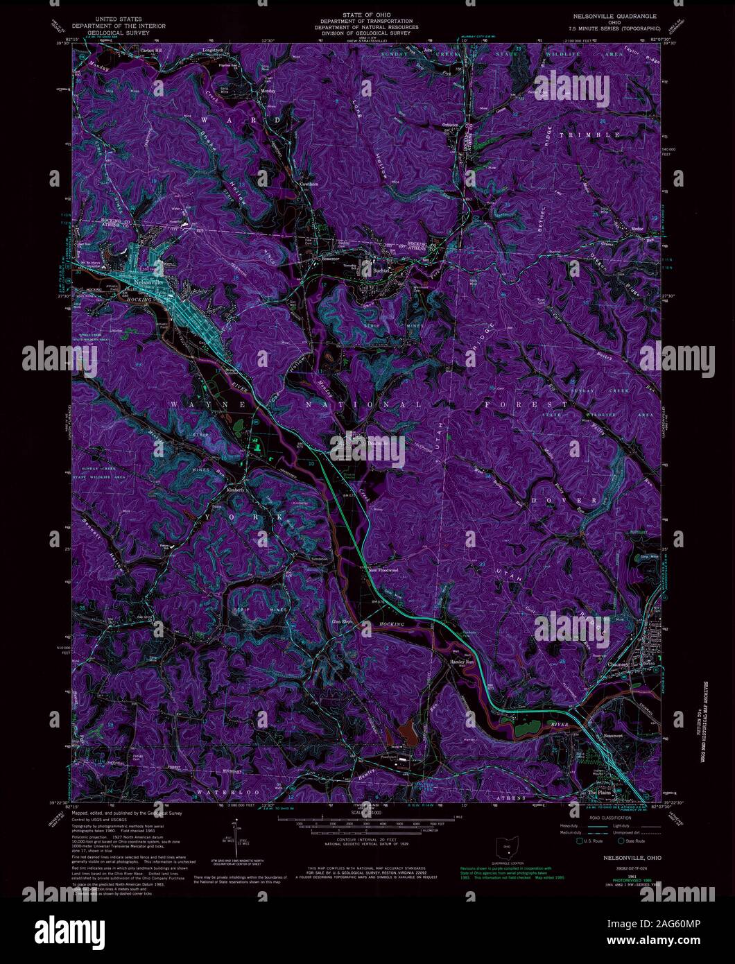 Nelsonville map hires stock photography and images Alamy
