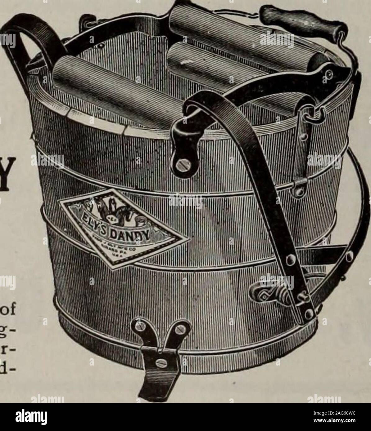 . Hardware merchandising August-October 1912. Mop Wringer and Bucket COMBINED Others are not just as good. Be sure that each bears the nameELYS DANDY Made in three sizes, 10 qt., 14 qt.and 22 qt.; guides, posts and stepof malleable iron; lever of wroughtiron, finished in black enamel;cedar buckets, three hardwood rolls.The most popular mop wringer onthe market. THE O.J. ELYMFG. CO. ERIE, PA. Get our catalogue ofMop Sticks, Mop Wring-ers, Brush Holders, Car-pet Beaters, Broom Hold-ers, Etc.. Try Us for Serviceand Quality We carry alarge stock of Wholesale Plumbers Supplies, from which we canmak Stock Photo