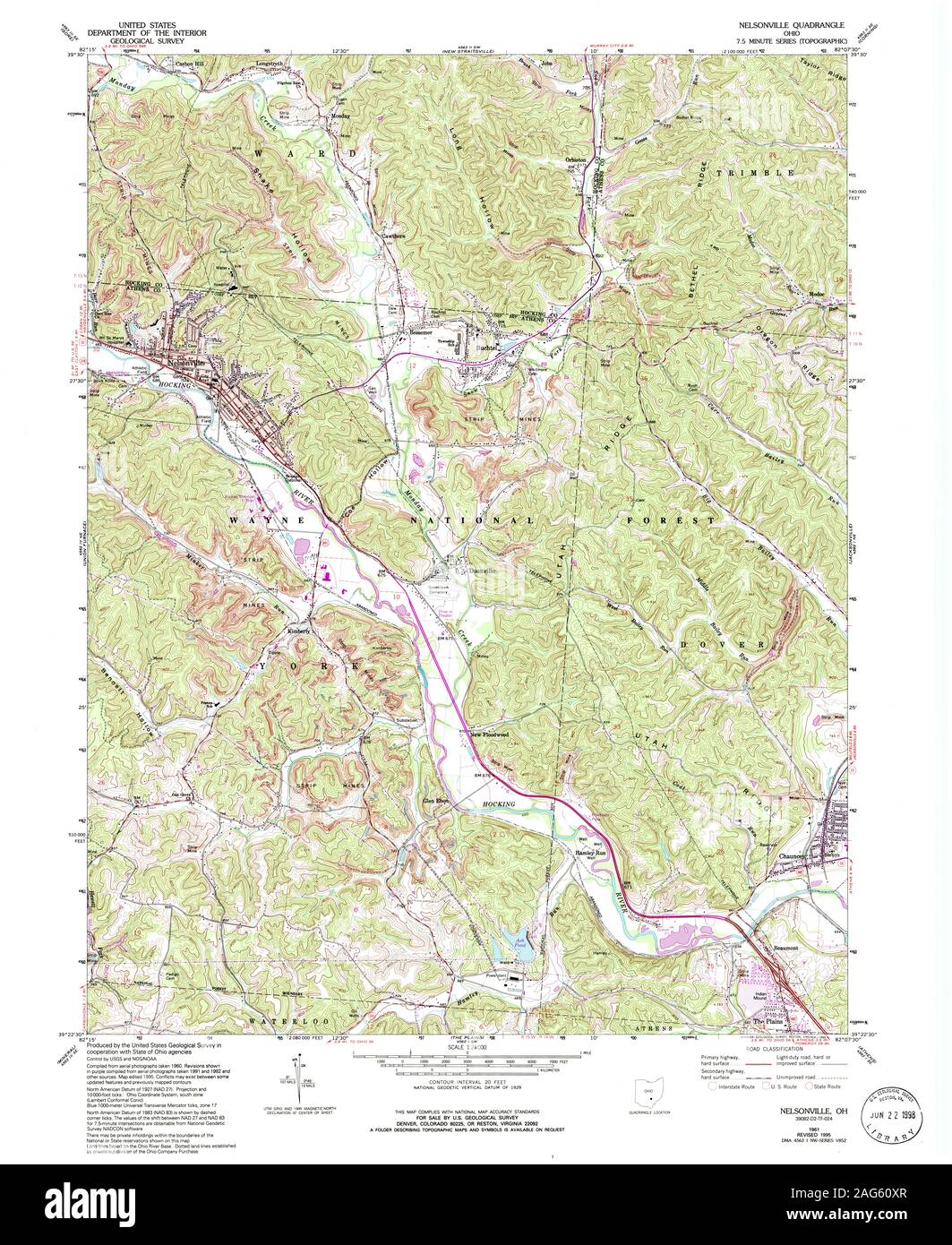 Map of nelsonville ohio hires stock photography and images Alamy