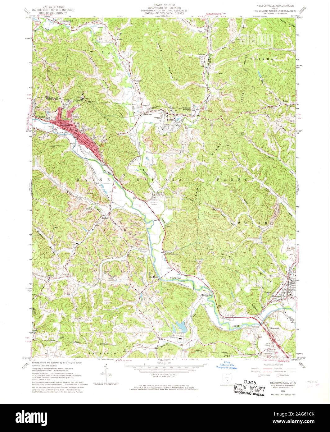 Map of nelsonville ohio Cut Out Stock Images & Pictures Alamy