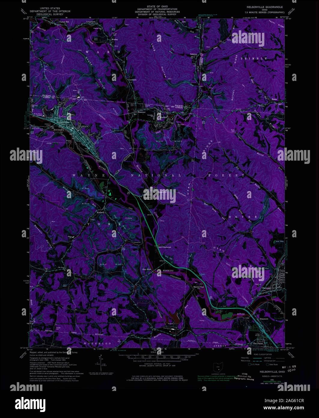 Nelsonville ohio map hires stock photography and images Alamy