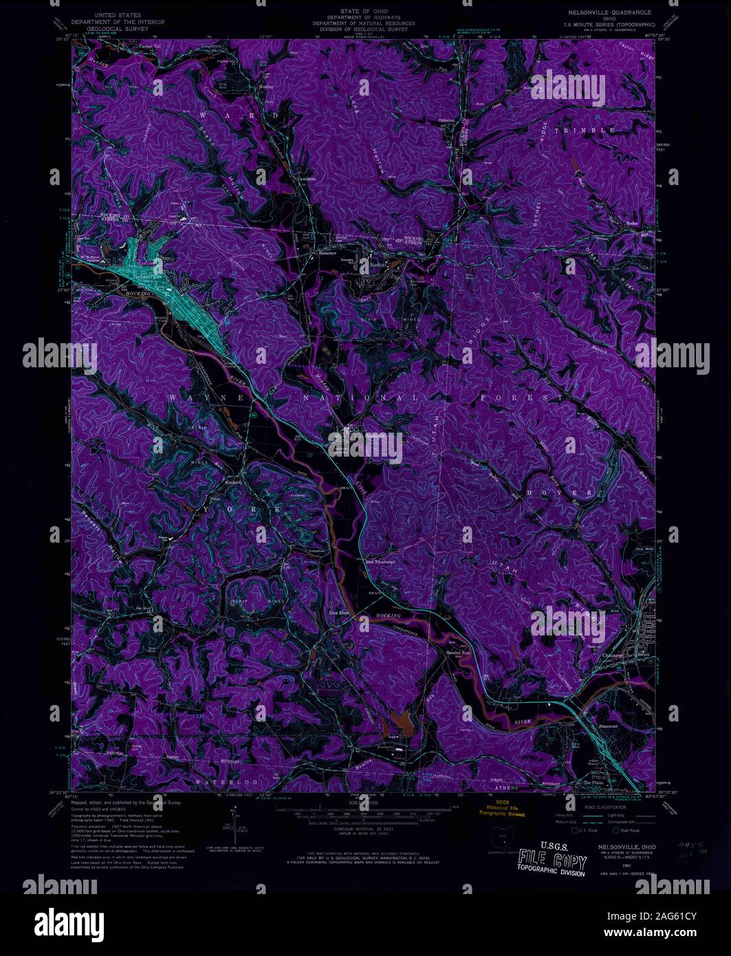 Nelsonville map hires stock photography and images Alamy