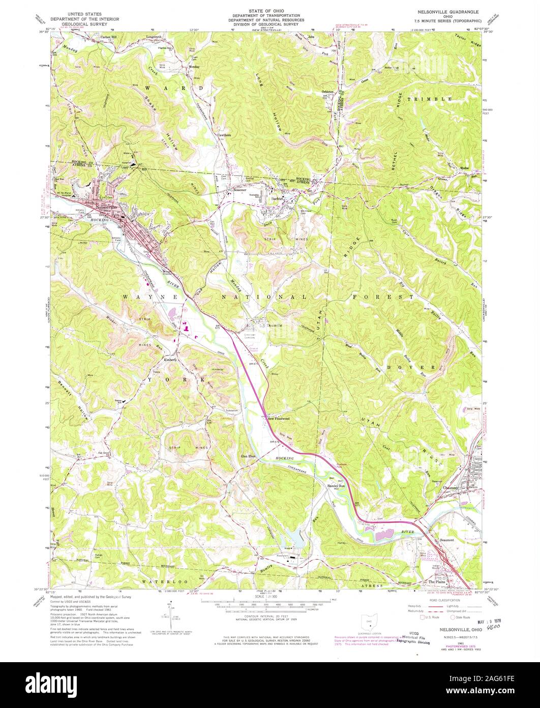 Nelsonville ohio map Cut Out Stock Images & Pictures Alamy