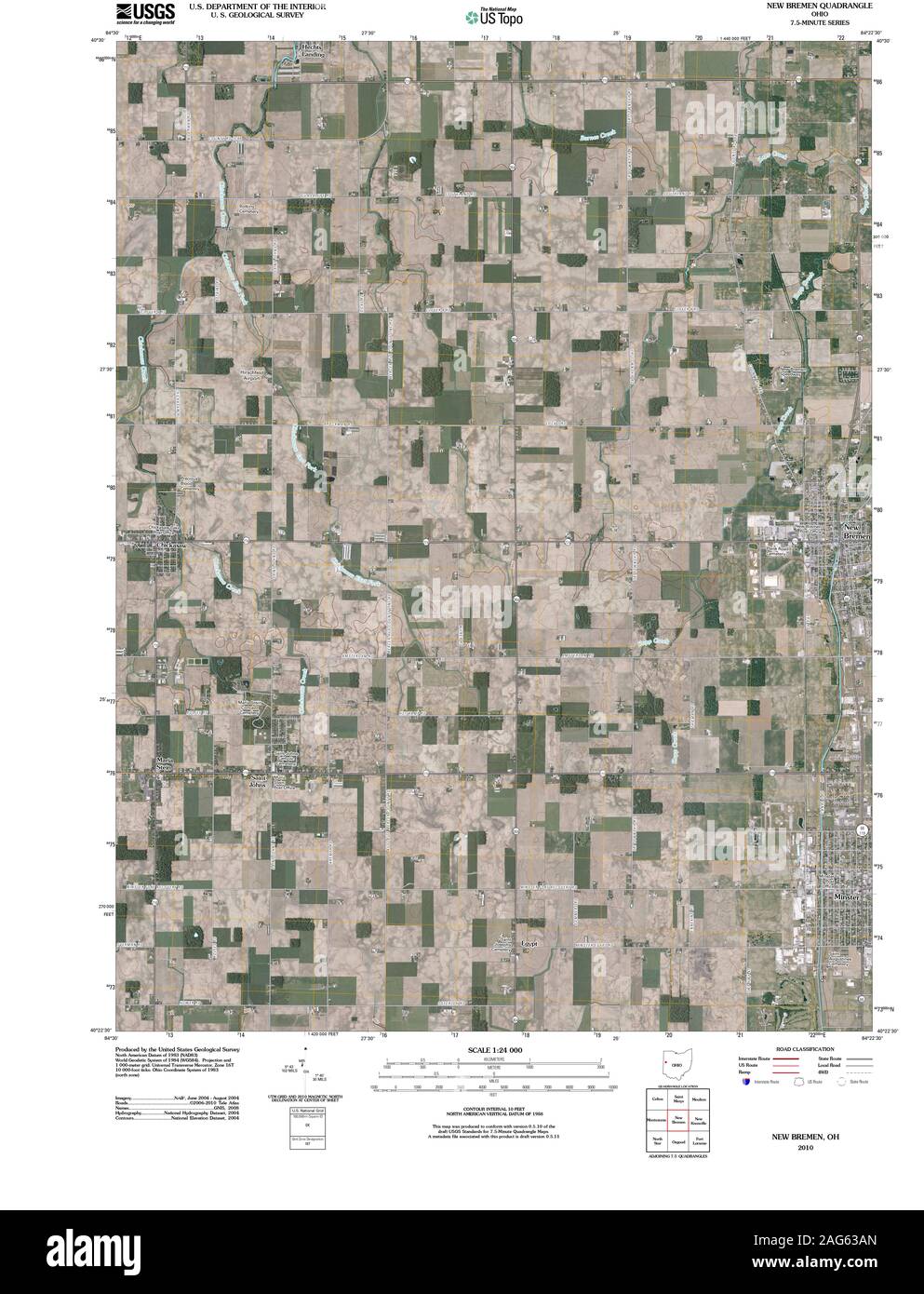 New bremen ohio map hires stock photography and images Alamy
