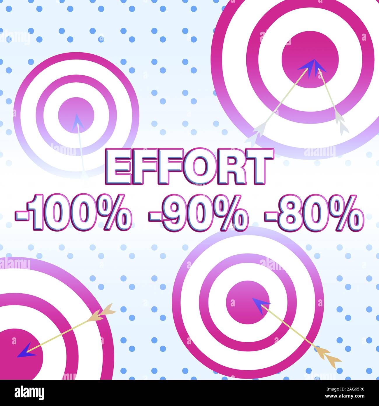 Writing note showing Effort 100 90 80. Business concept for Level of ...