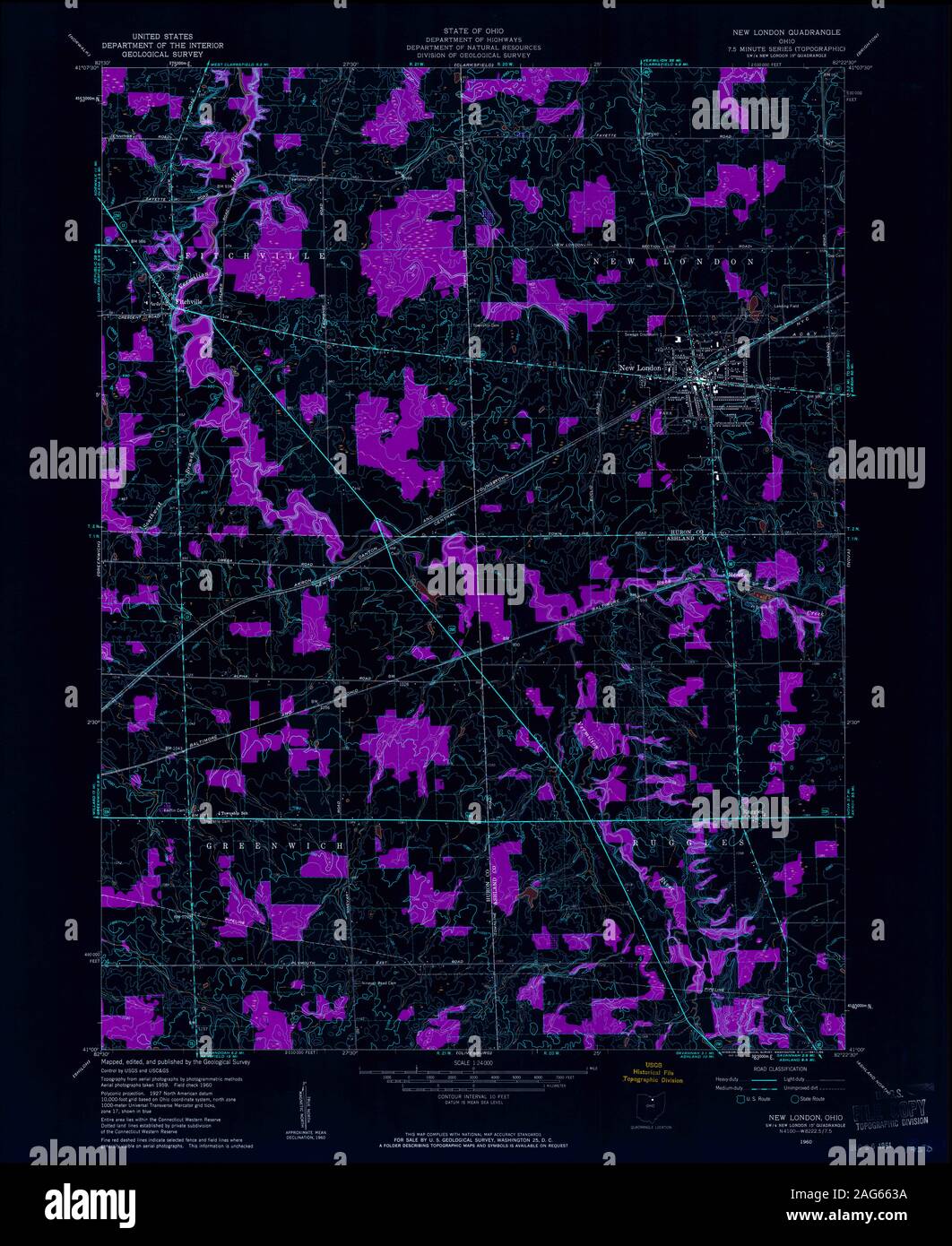 New london ohio map hires stock photography and images Alamy