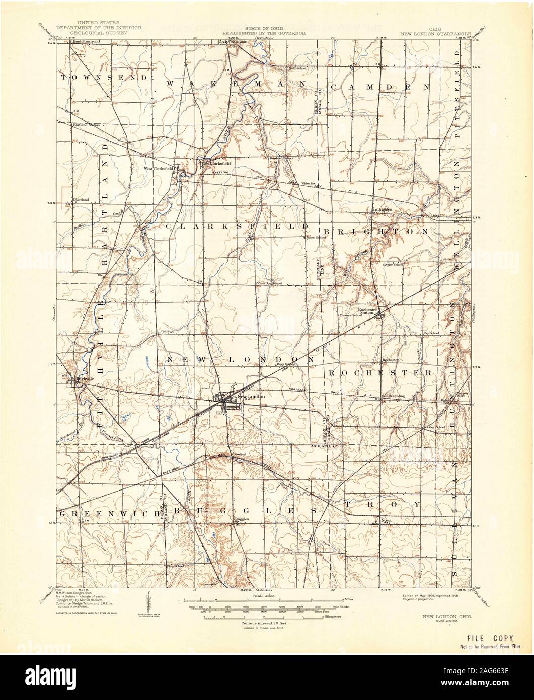 Map of new london ohio hires stock photography and images Alamy