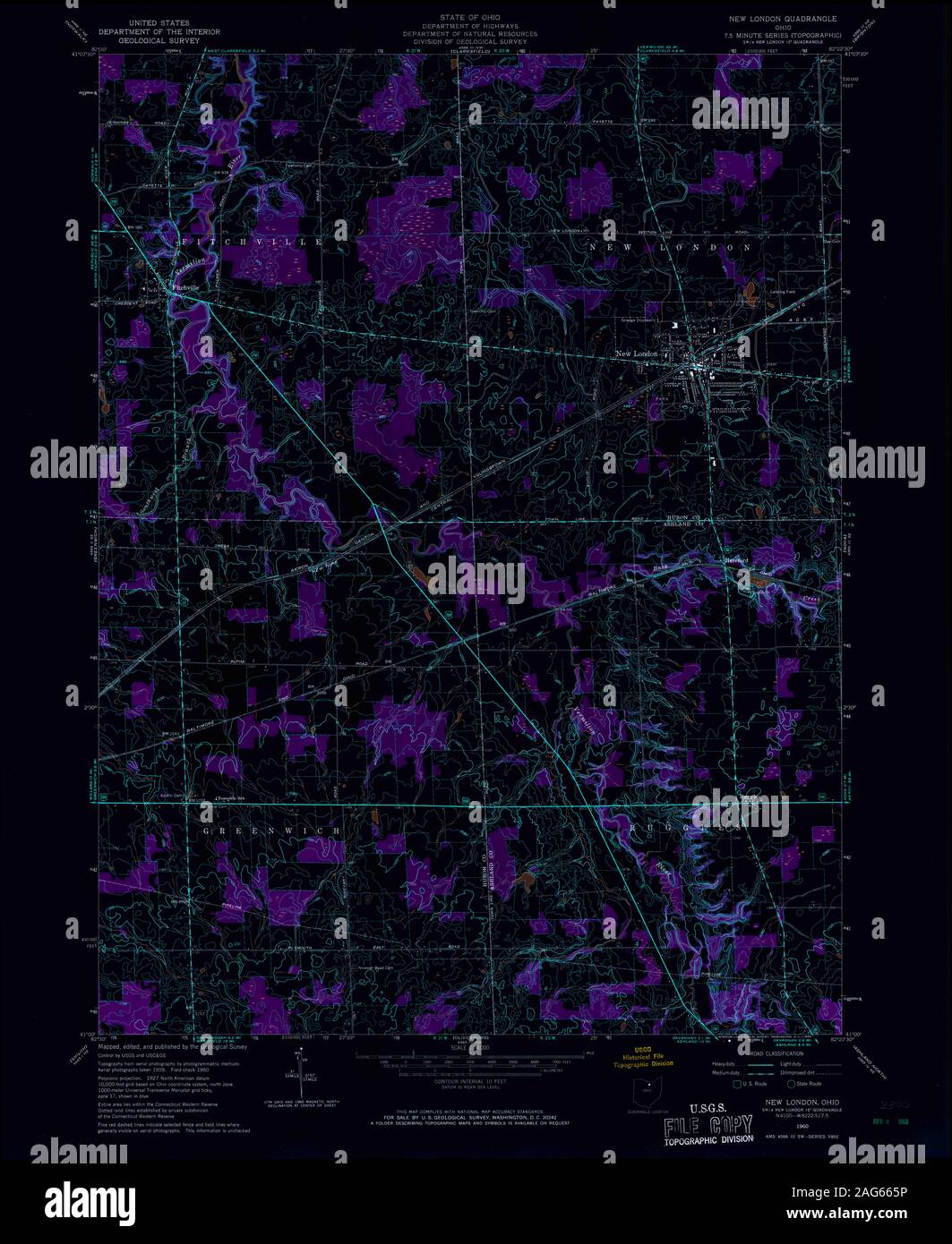 New london ohio map hires stock photography and images Alamy