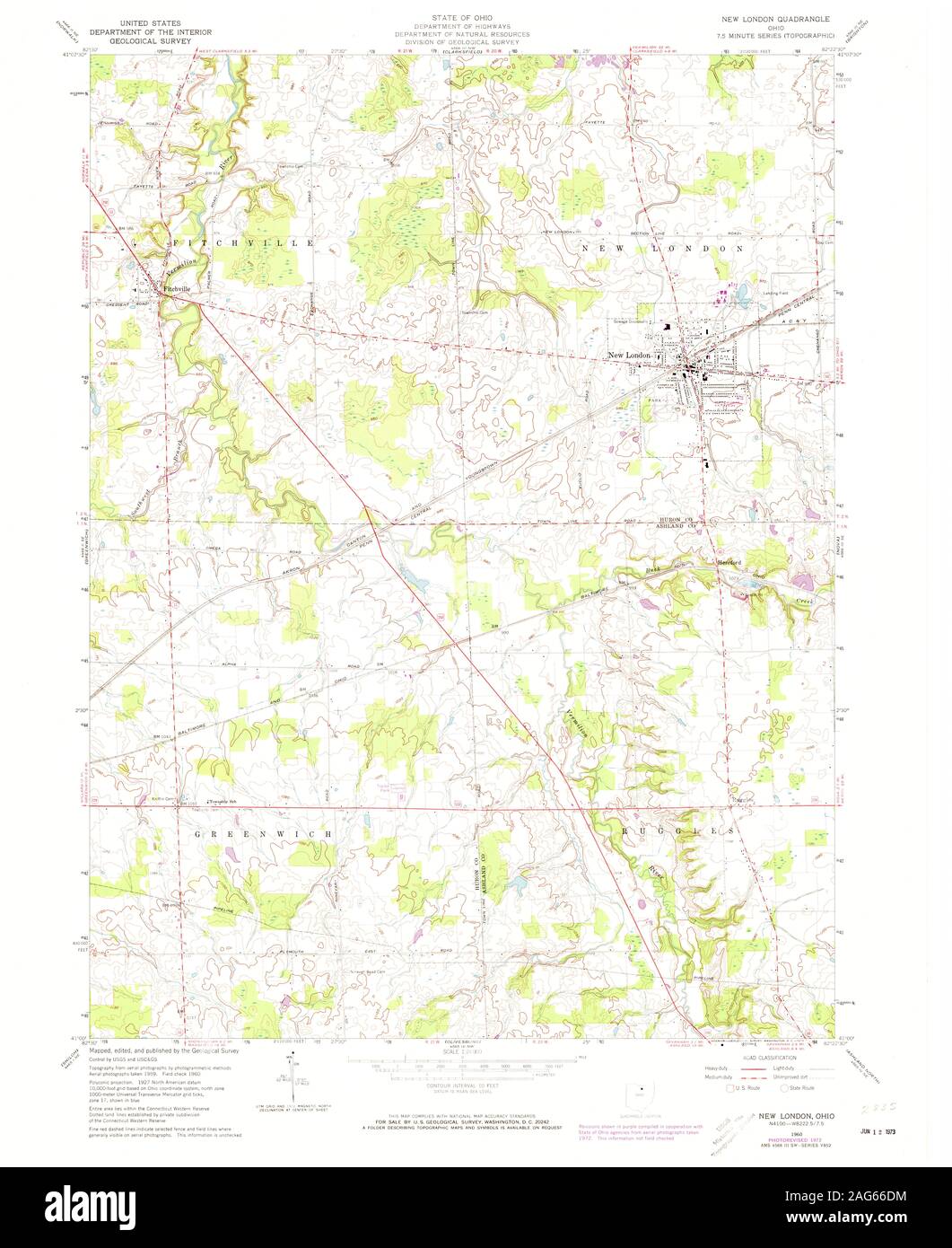 New london ohio map hires stock photography and images Alamy