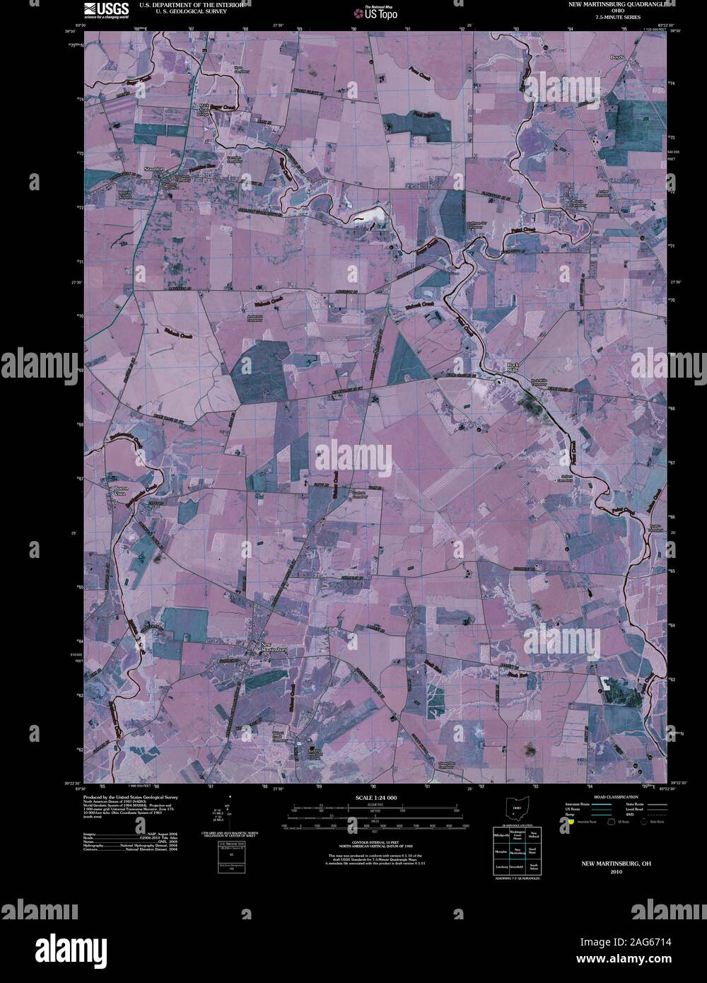 Map of martinsburg ohio hires stock photography and images Alamy