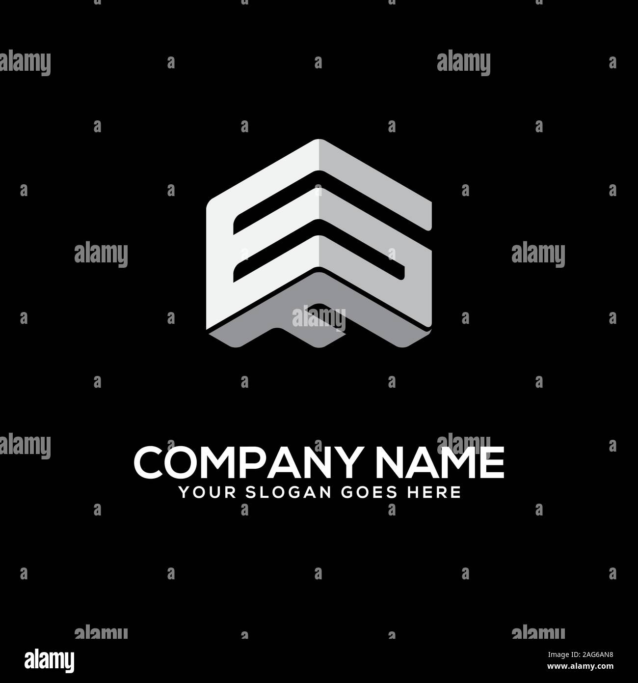 GF letter logo designs, initial name logo vector Stock Vector