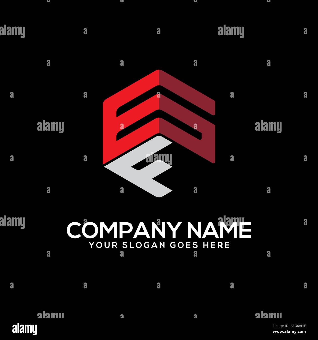GF letter logo designs, initial name logo vector Stock Vector