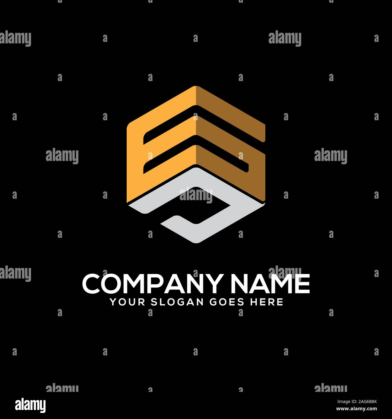 GJ letter logo designs, initial name logo vector Stock Vector