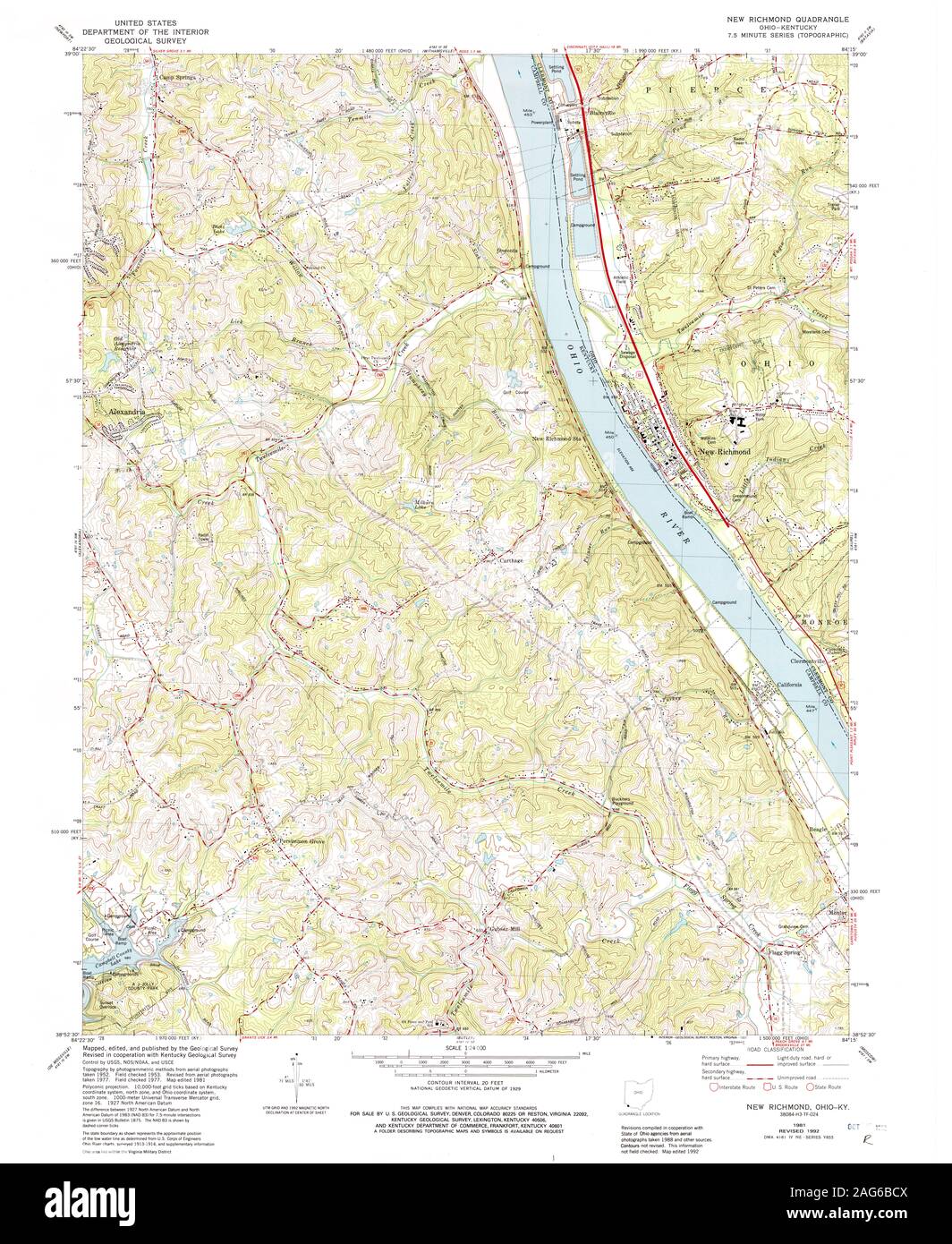 New richmond ohio map Cut Out Stock Images & Pictures Alamy
