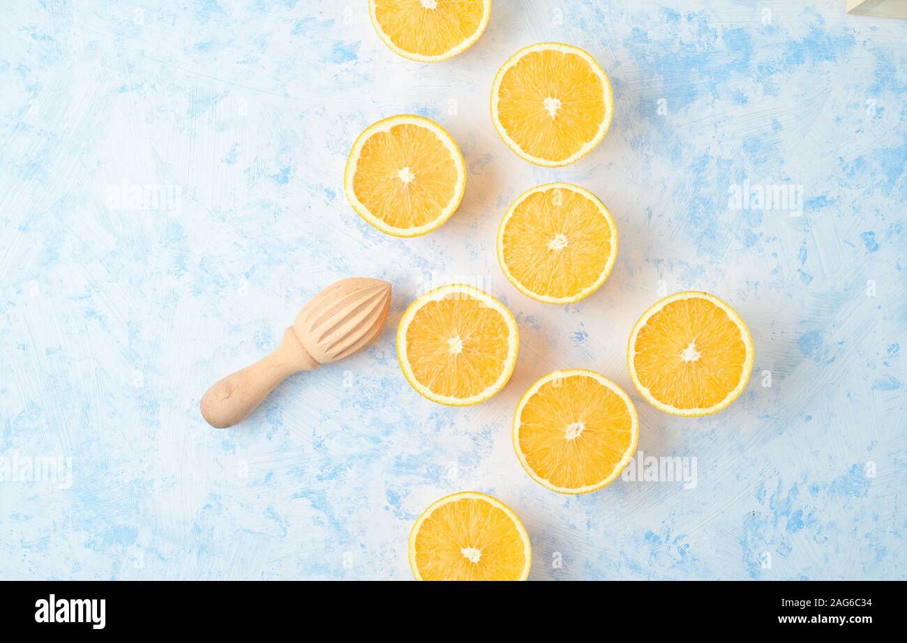 Making a fresh and healthy orange juice Stock Photo Alamy