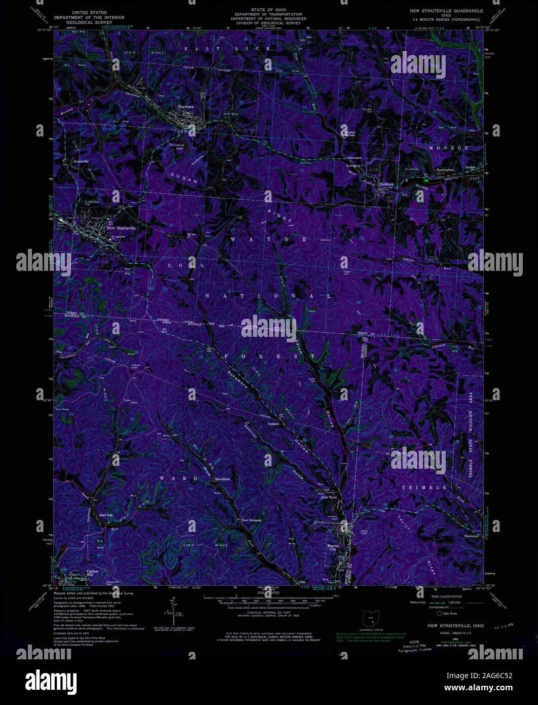 Map of new straitsville ohio hires stock photography and images Alamy
