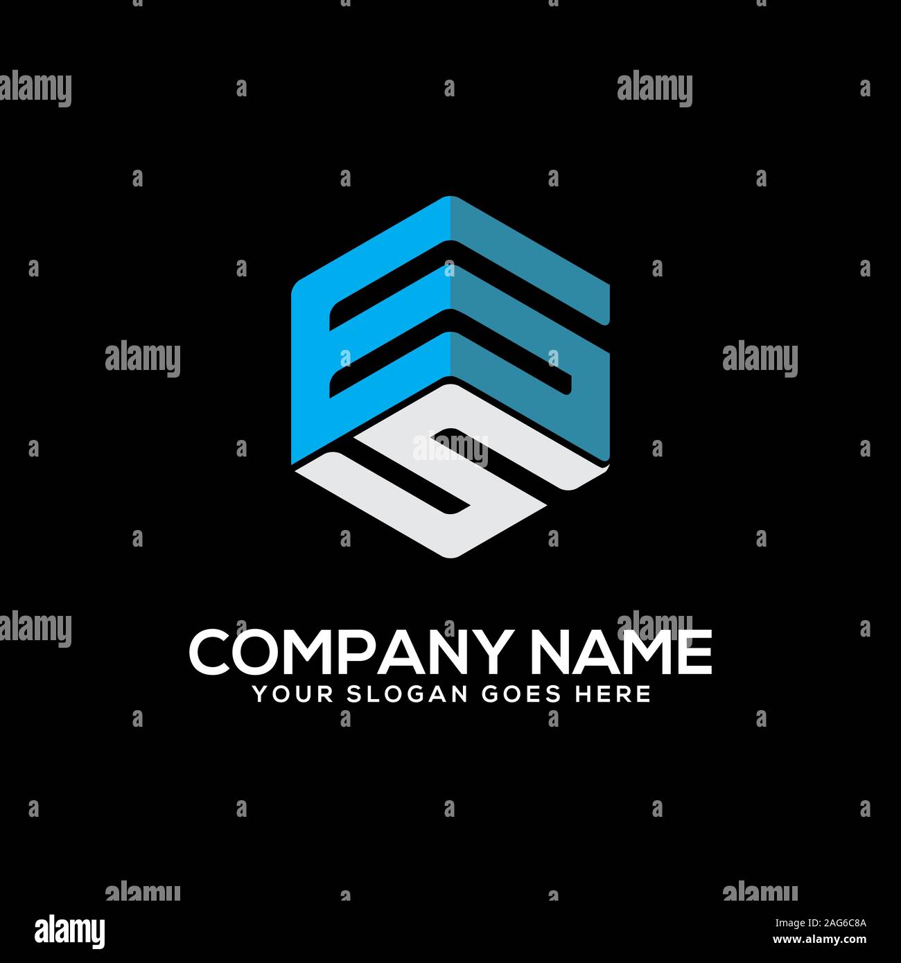 GS letter logo designs, initial name logo vector Stock Vector