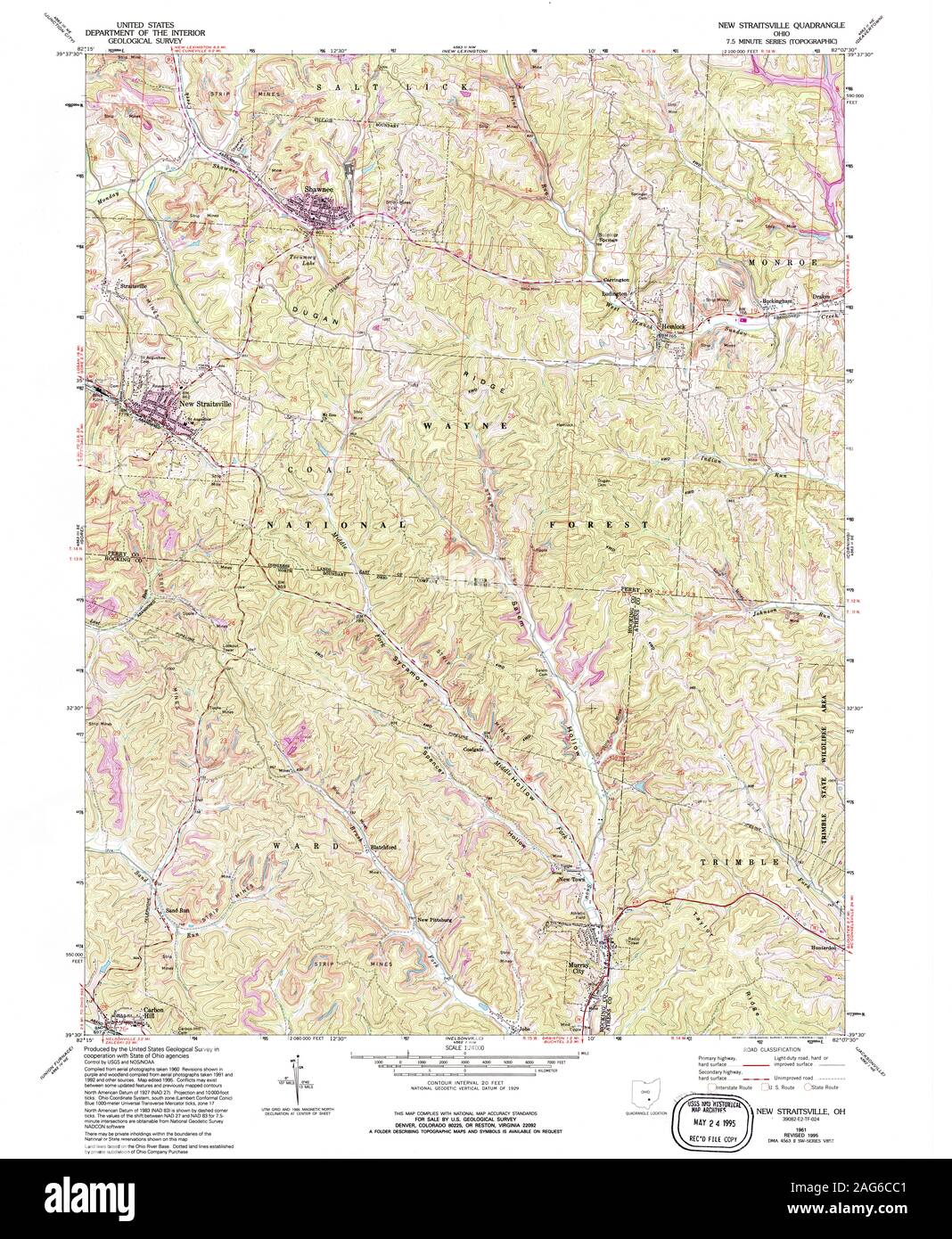 Map of new straitsville ohio Cut Out Stock Images & Pictures Alamy