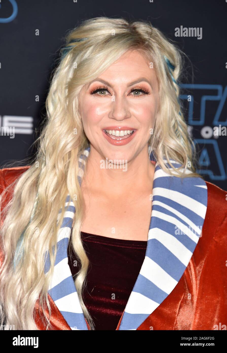 HOLLYWOOD, CA - DECEMBER 16: Ashley Eckstein attends the Premiere of Disney's 'Star Wars: The Rise Of Skywalker' at the El Capitan Theatre on December 16, 2019 in Hollywood, California. Stock Photo