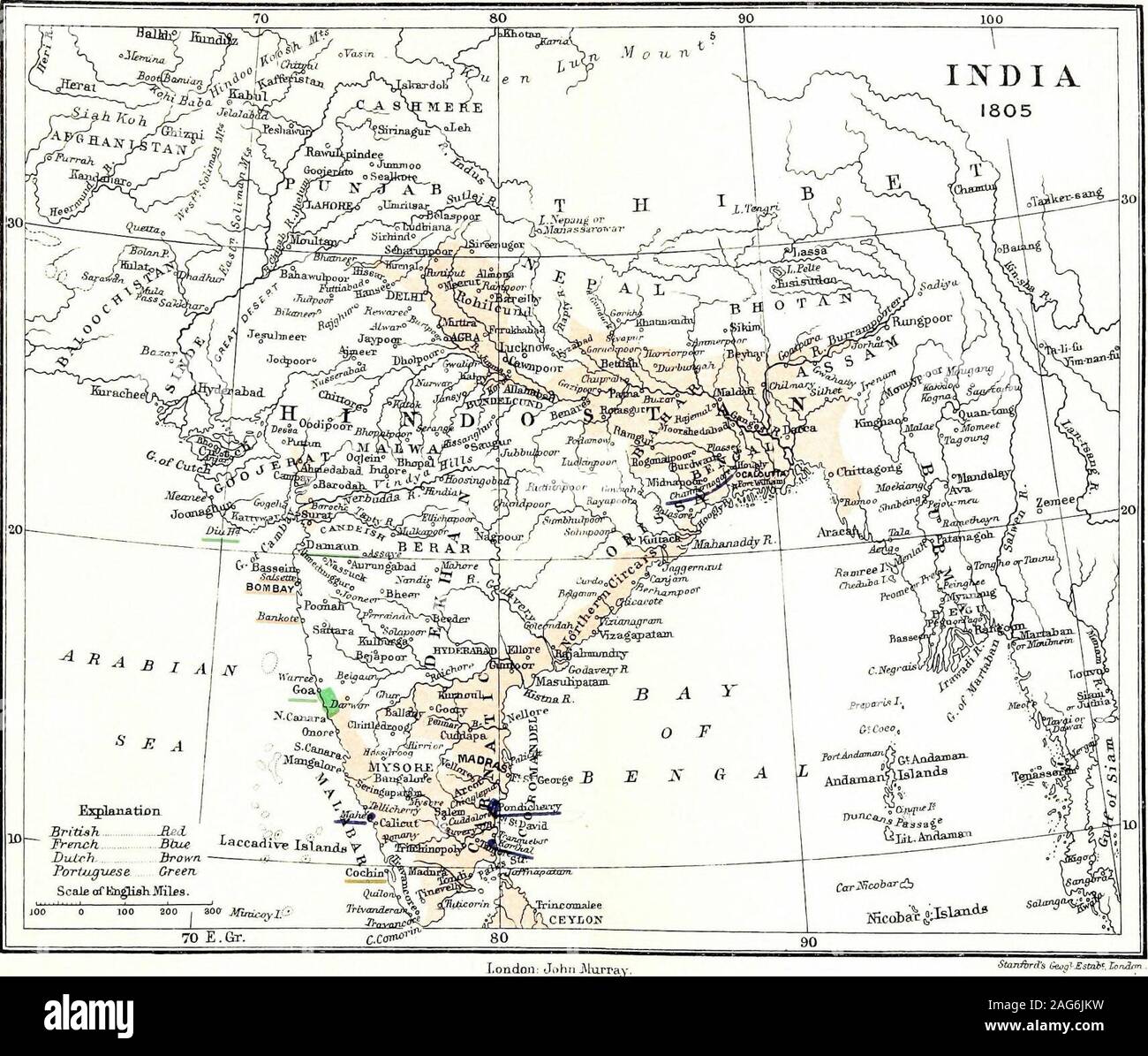 . The rise and expansion of the British dominion in India. of order the great provmces whichhad been recently acquired. The investigation of land-tenures, the institution of an elementary police, the firstserious attempts to check the brigandage prevailing inour districts, the arrangement and supervision of thelocal courts of justice, took substantial form at thebeginning of this century; the roots of that immensesystem of organized government which has since spreadover all India were planted at this season of compara-tive tranquillity. The first five years of the nineteenthcentury were occupi Stock Photo