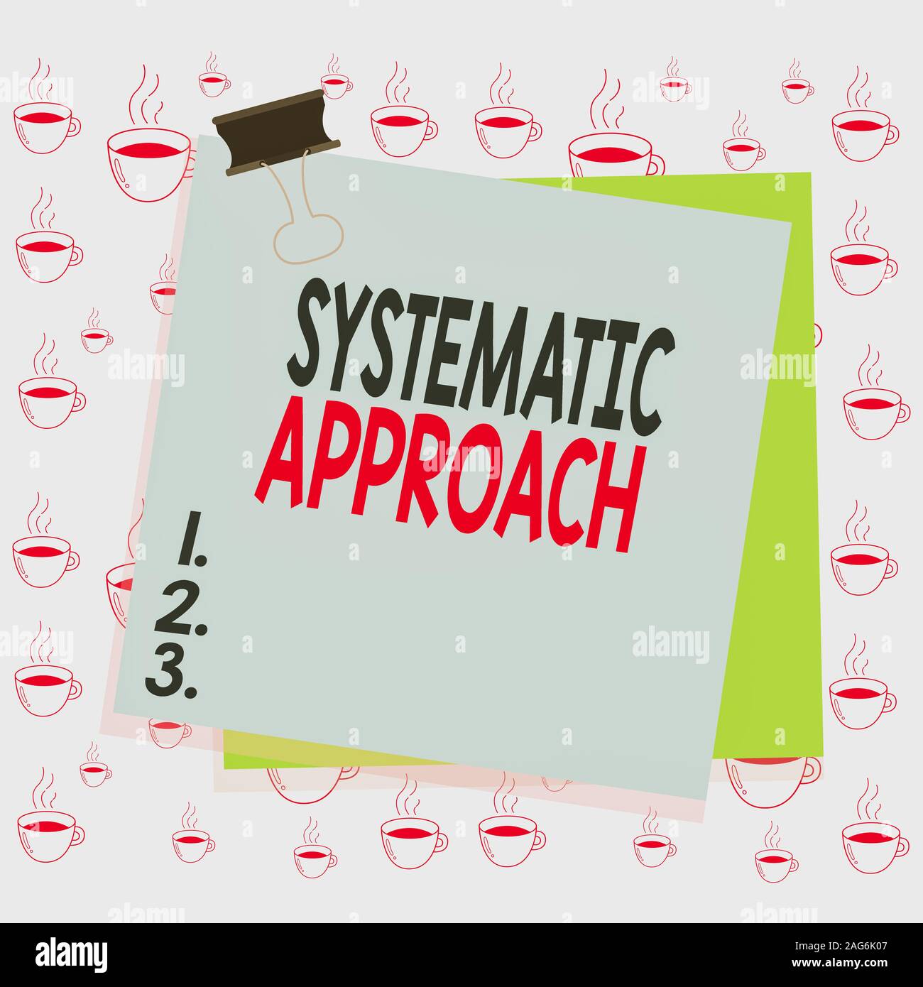 Writing note showing Systematic Approach. Business concept for A ...