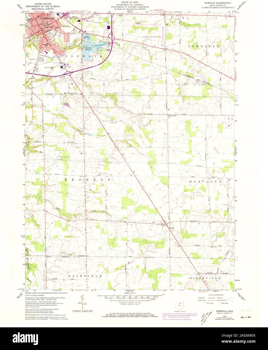 Map of norwalk Cut Out Stock Images &amp; Pictures - Alamy
