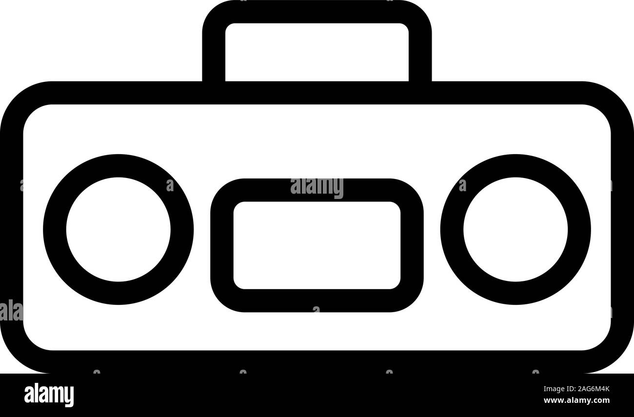 Tape recorder icon vector. Isolated contour symbol illustration Stock