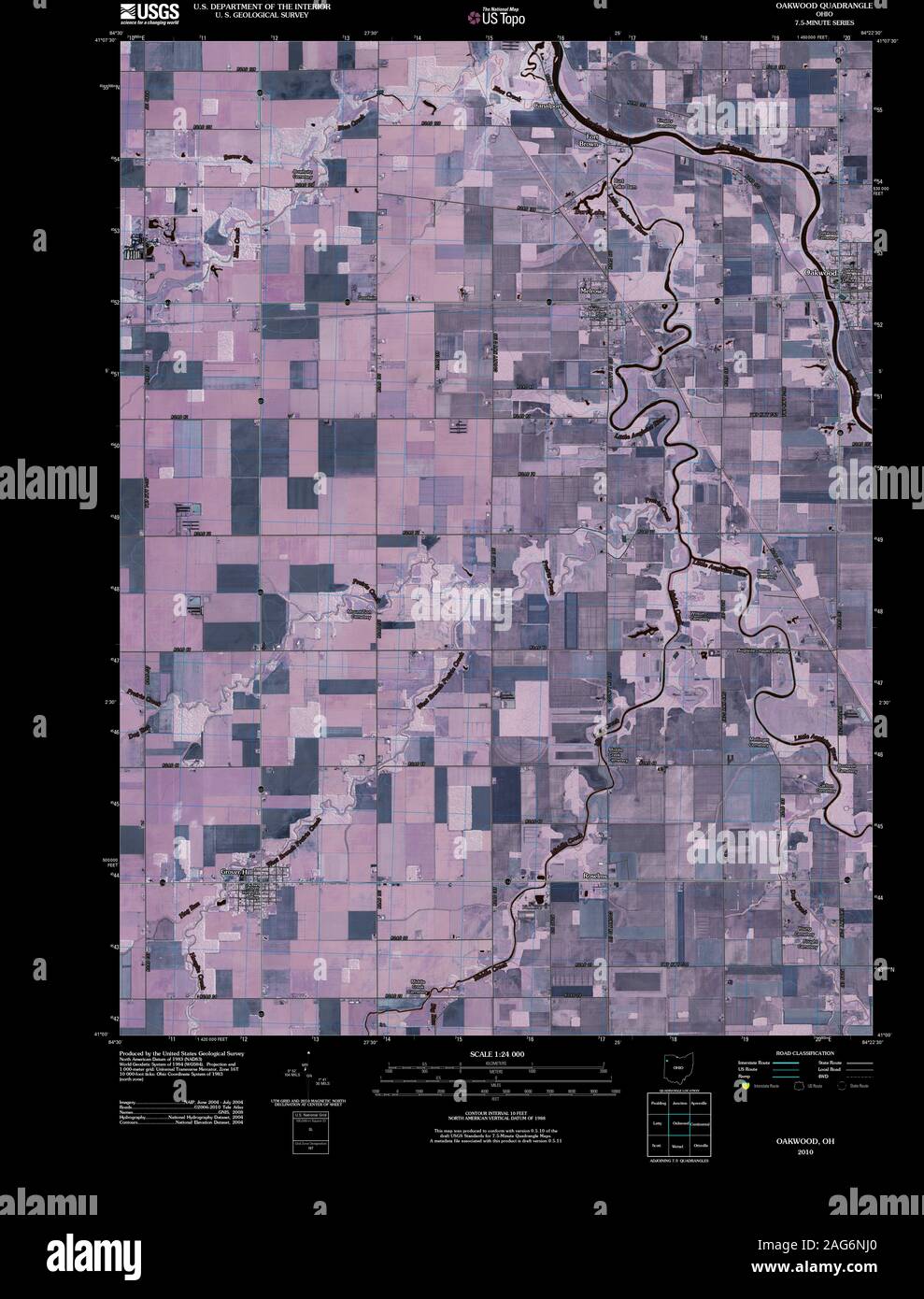 Map of oakwood ohio hires stock photography and images Alamy