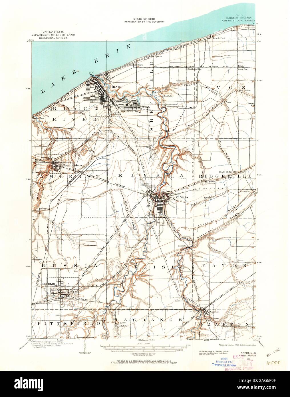 Map of oberlin hires stock photography and images Alamy