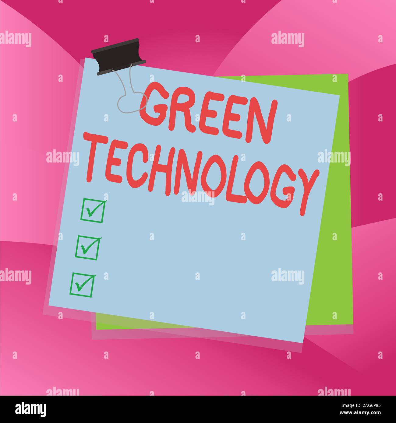 Handwriting text writing Green Technology. Conceptual photo reverse the