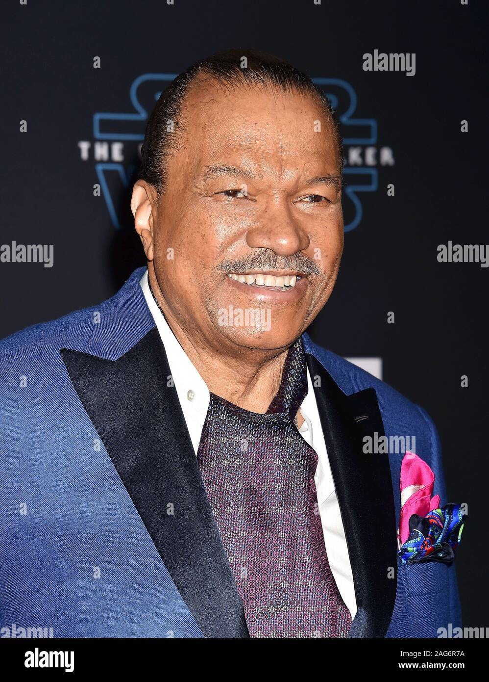 HOLLYWOOD, CA - DECEMBER 16: Billy Dee Williams attends the Premiere of Disney's 'Star Wars: The Rise Of Skywalker' at the El Capitan Theatre on December 16, 2019 in Hollywood, California. Stock Photo
