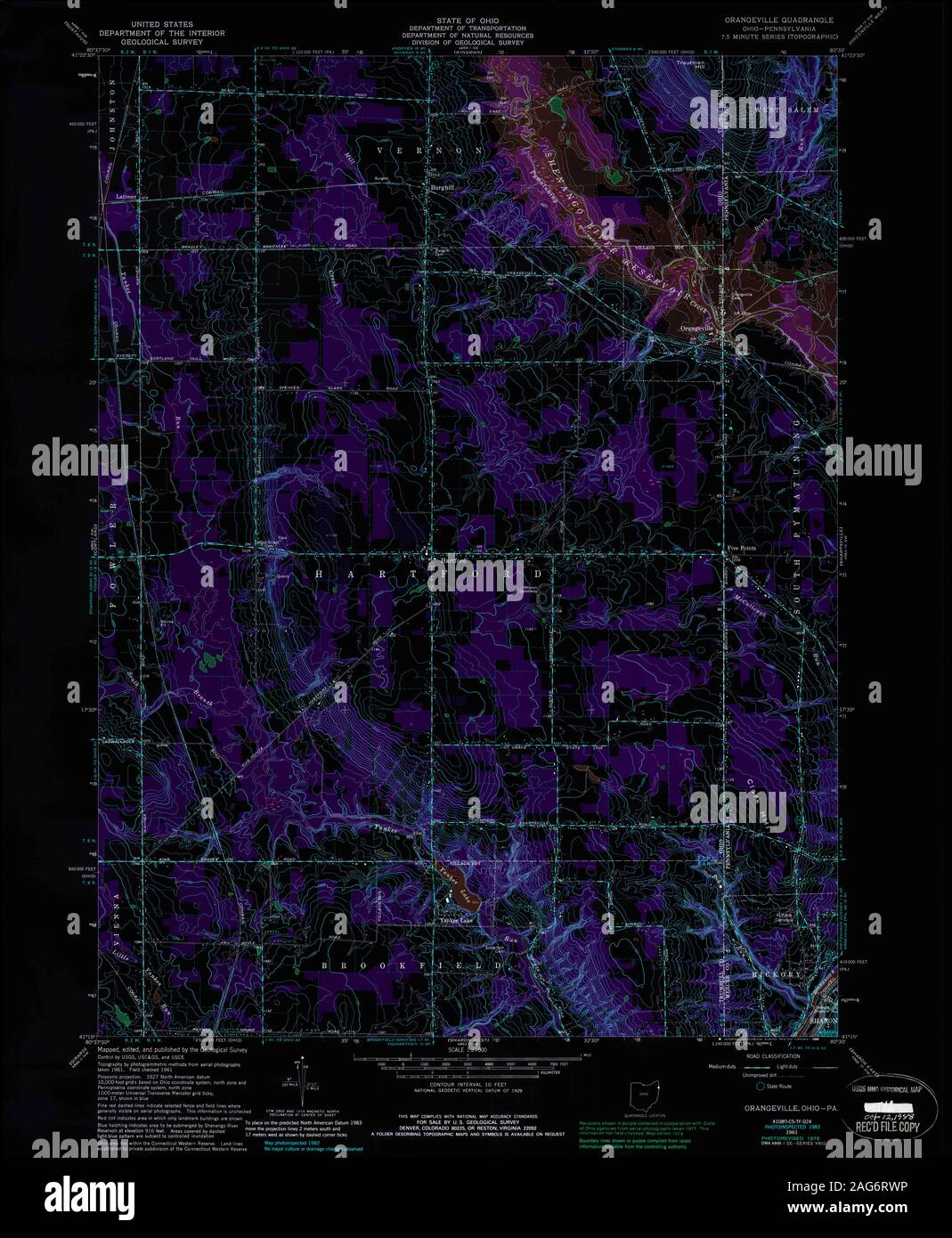 Orangeville map hires stock photography and images Alamy
