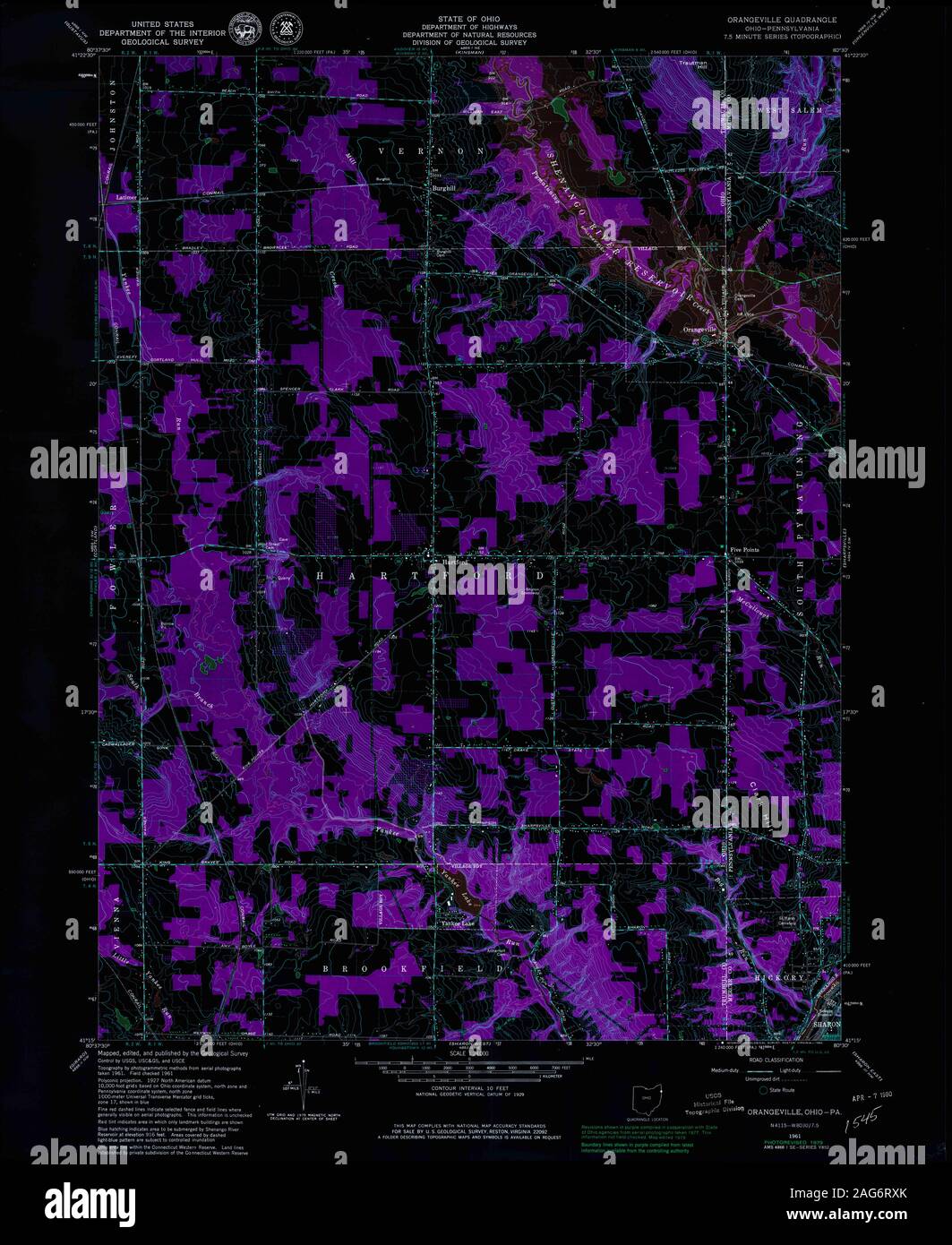 Orangeville map hires stock photography and images Alamy