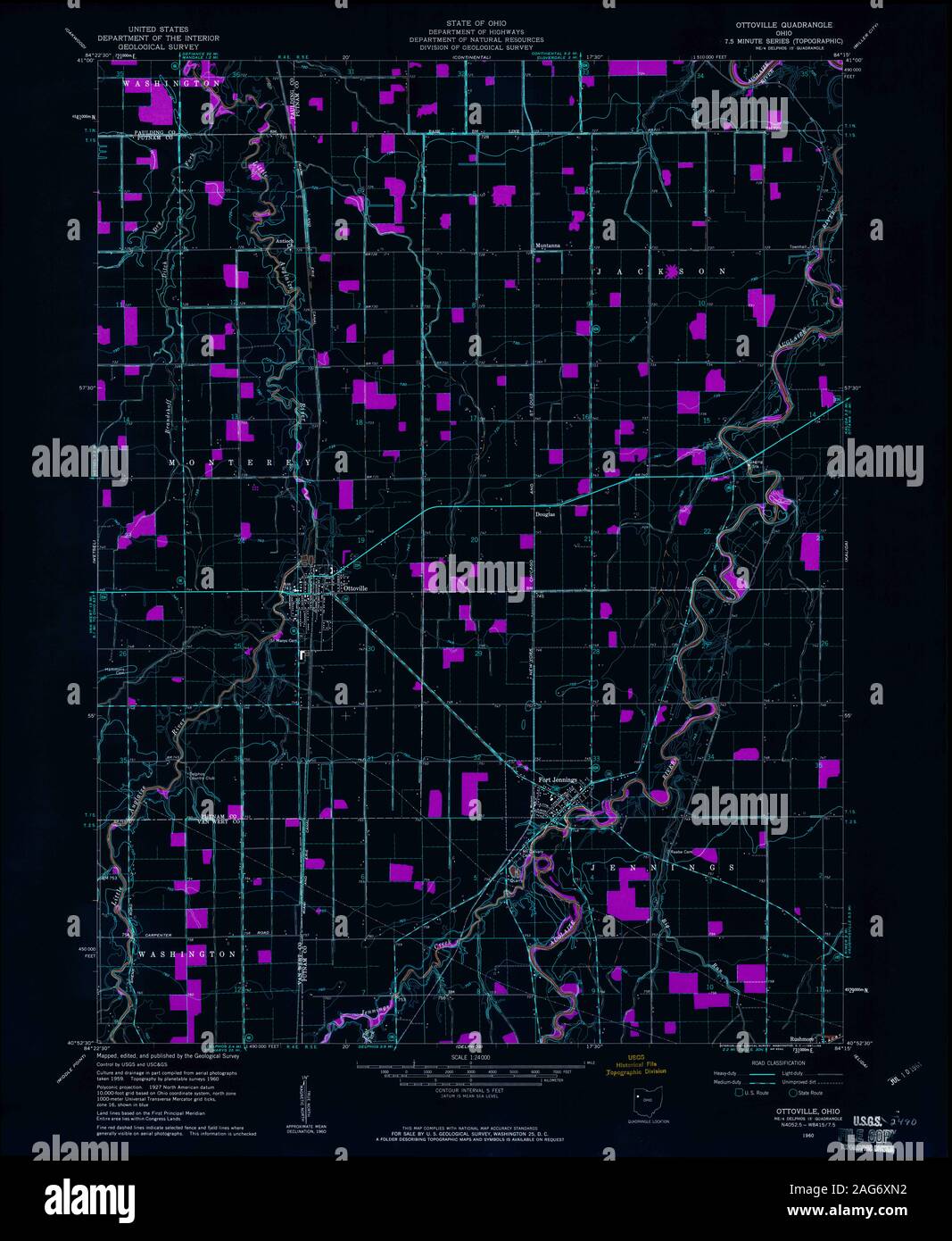 Ottoville ohio map hires stock photography and images Alamy