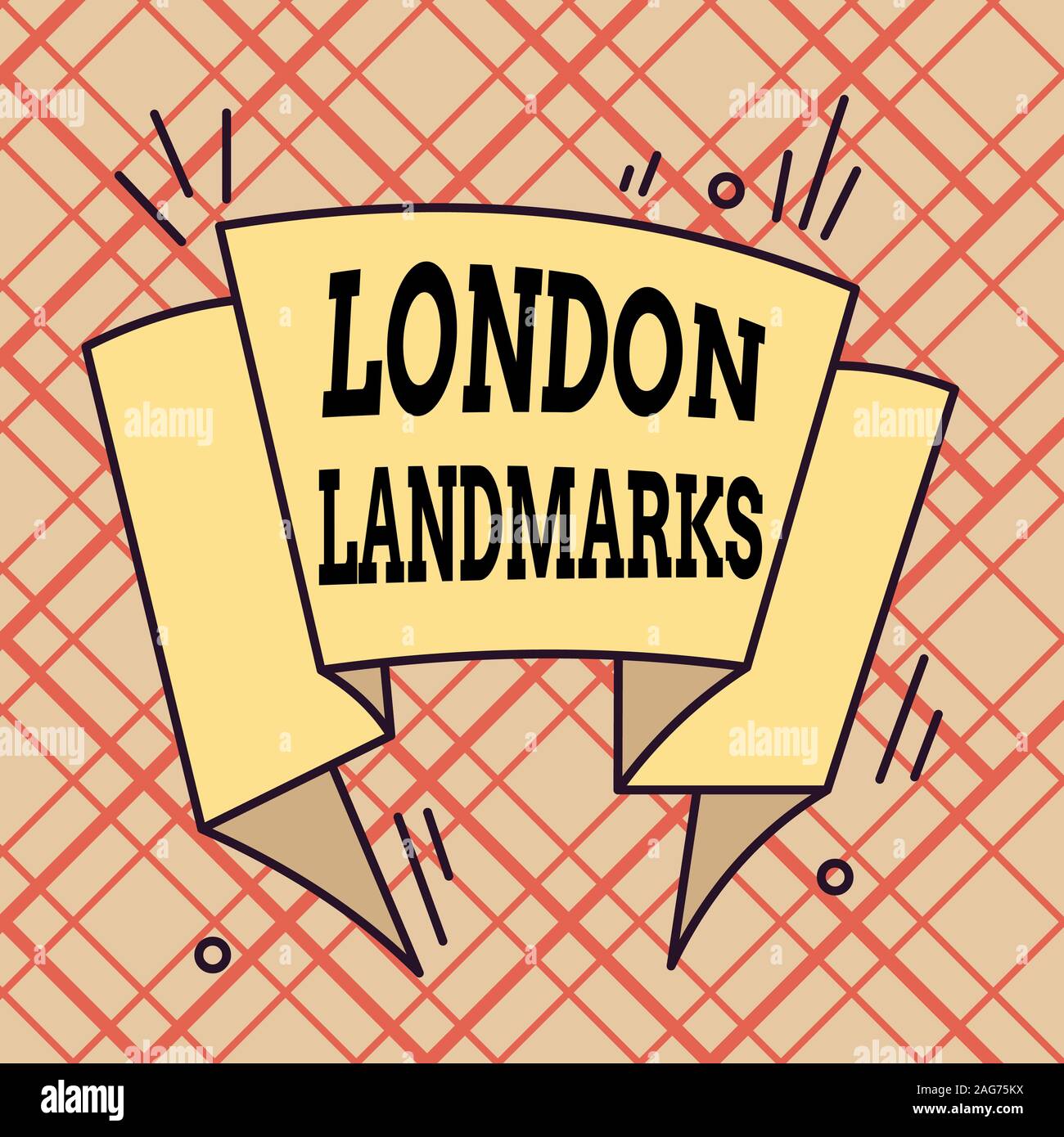 Writing note showing London Landmarks. Business concept for most iconic ...