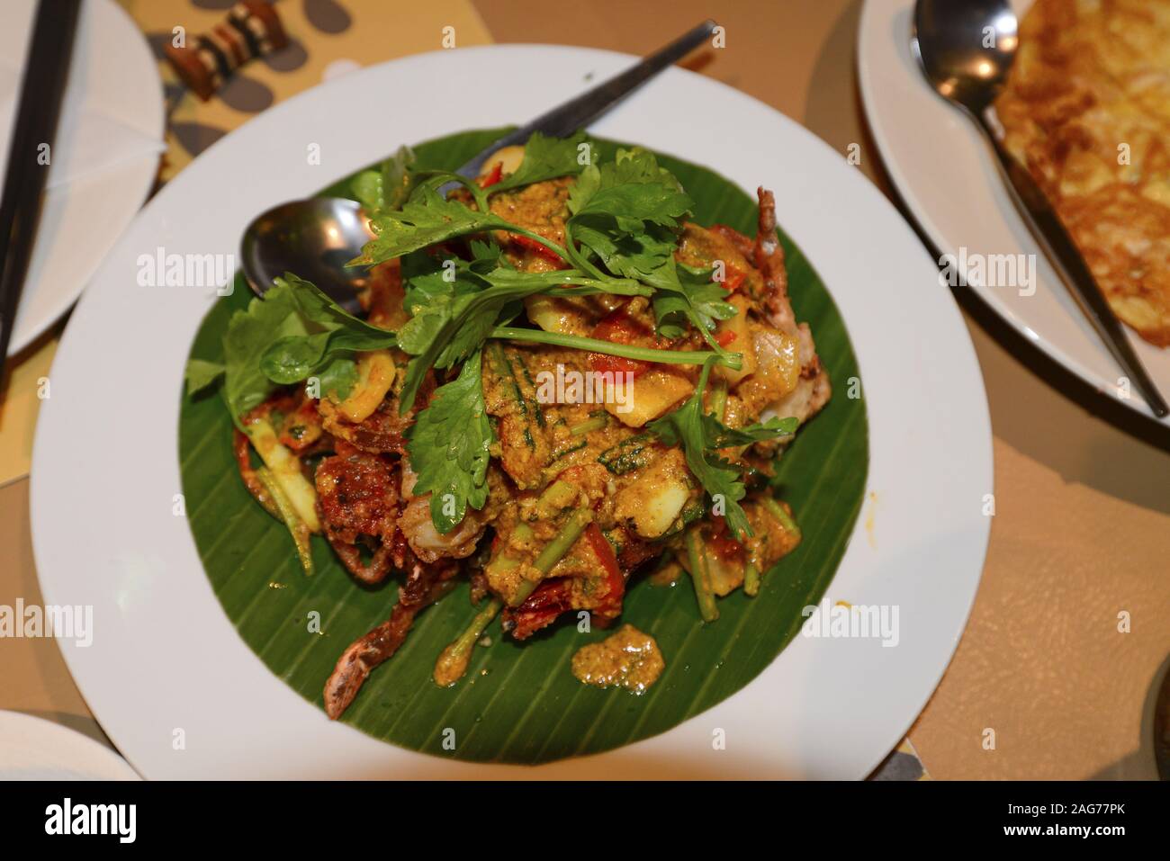 High angle shot of Thai traditional food Stock Photo - Alamy