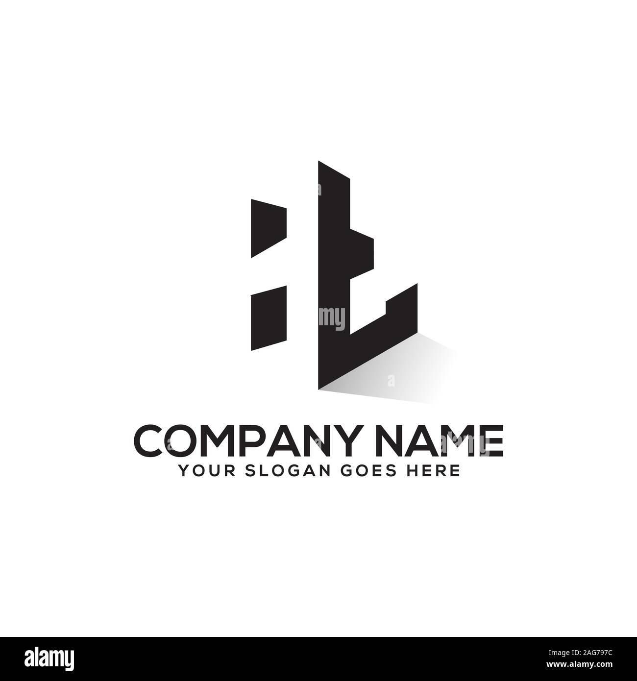 H logo designs,H letter with negative space logo vector Stock Vector