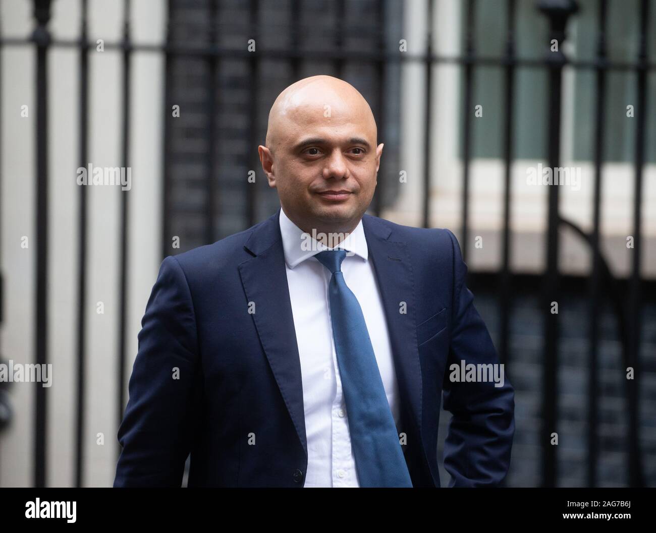 Sajid Javid, Chancellor of the Exchequer, leaves Downing Street after a cabinet meeting. Stock Photo