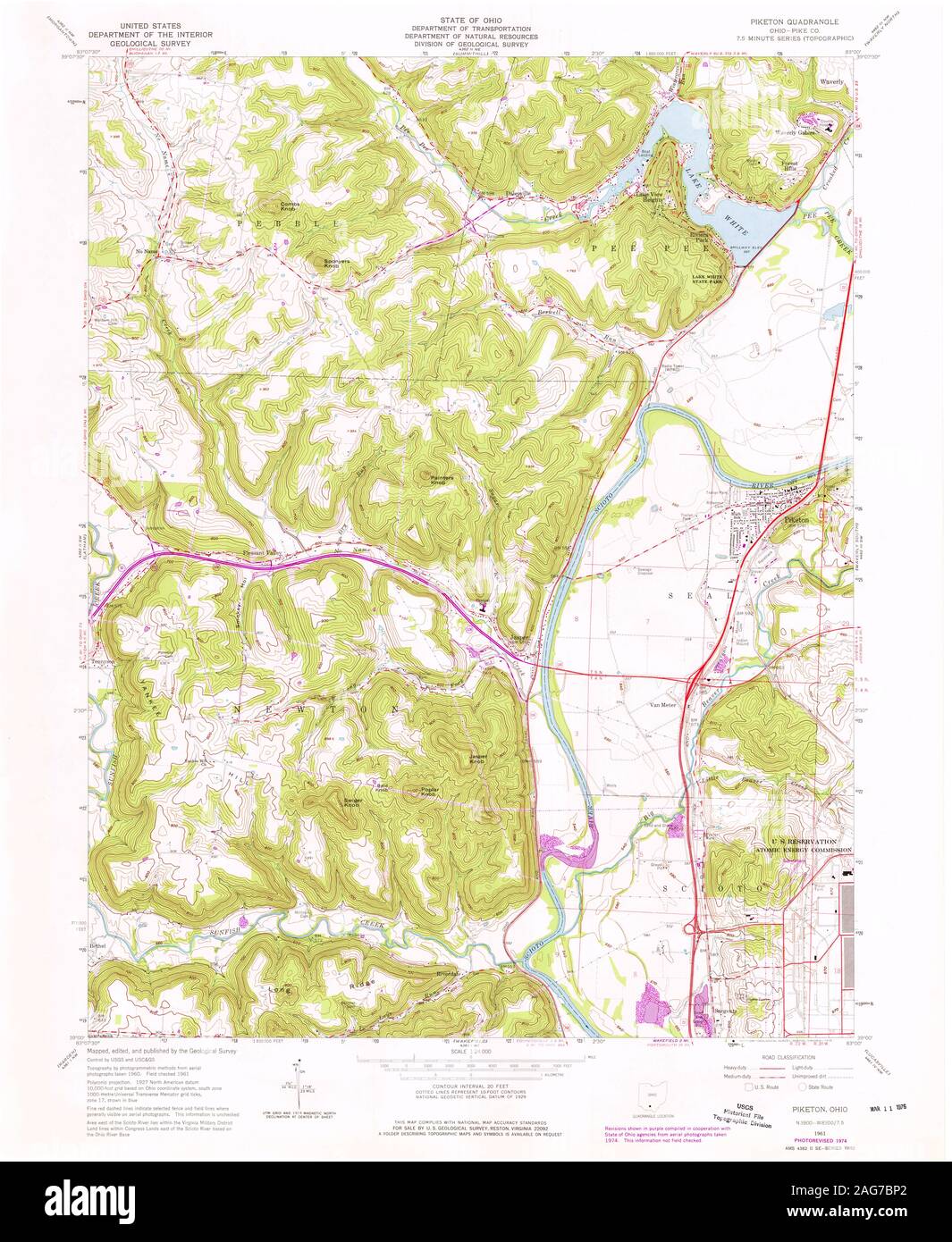 Map of piketon ohio Cut Out Stock Images & Pictures Alamy
