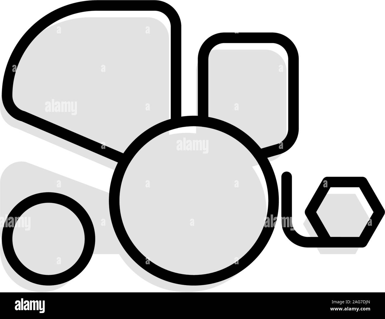 Combine icons. Harvester signs. Vector symbol. Isolated logo. Harvester icons. Combine signs. Combine logos. Harvester logos. Stock Vector