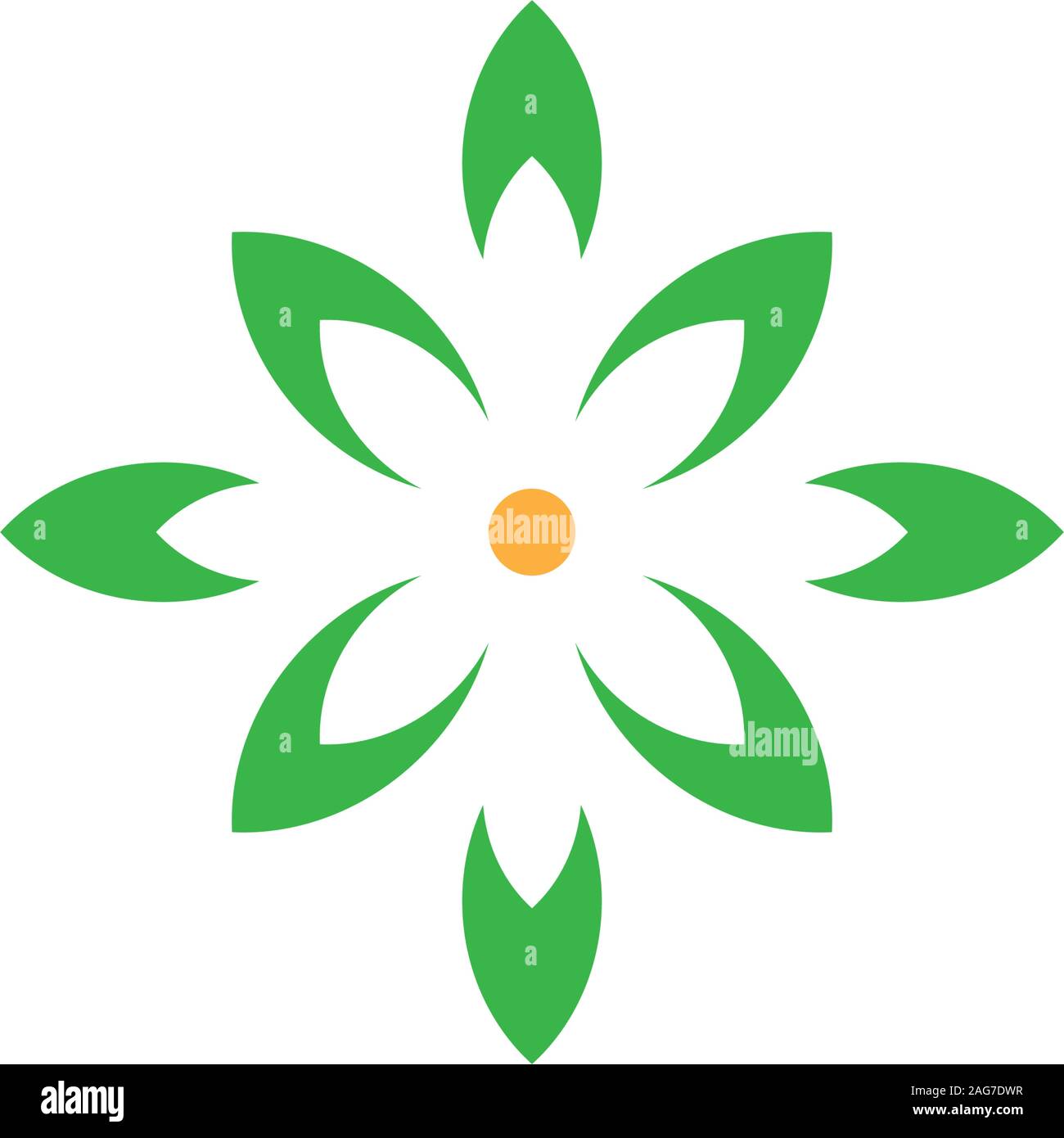Organic vector green isolated logo. Leaves logo. Unusual abstract ecology beautiful logo. Leaves star. Leaves logo. Global eco logo. Planet earth eco Stock Vector