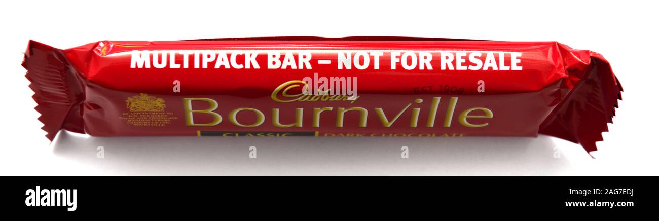 Multipack bar,not for resale on the side of a cadbury chocolate bar Stock Photo