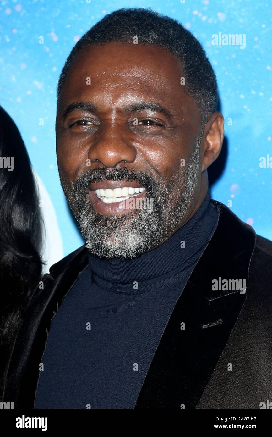 New York, USA. 16th Dec, 2019. Idris Elba at the world premiere of the movie 'Cats' at Alice Tully Hall. New York, December 16, 2019 | usage worldwide Credit: dpa/Alamy Live News Stock Photo