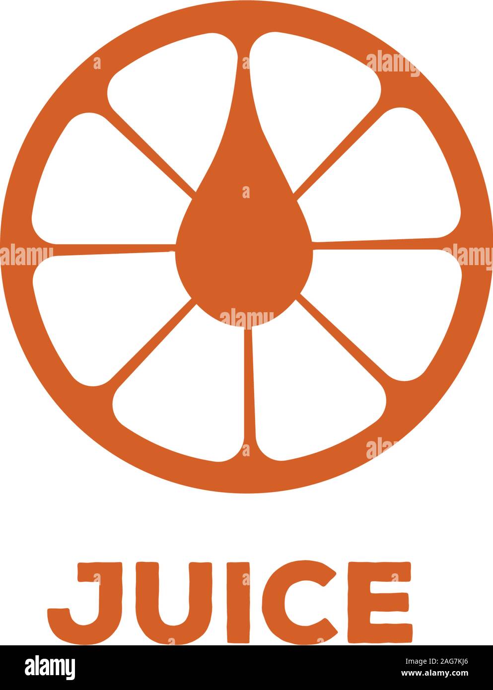 Isolated logo. vector logo.juice drop logo. fresh logo. eco logo. organic logo. natural logo. simple flat logo. round logo. circular logo. drink logo Stock Vector