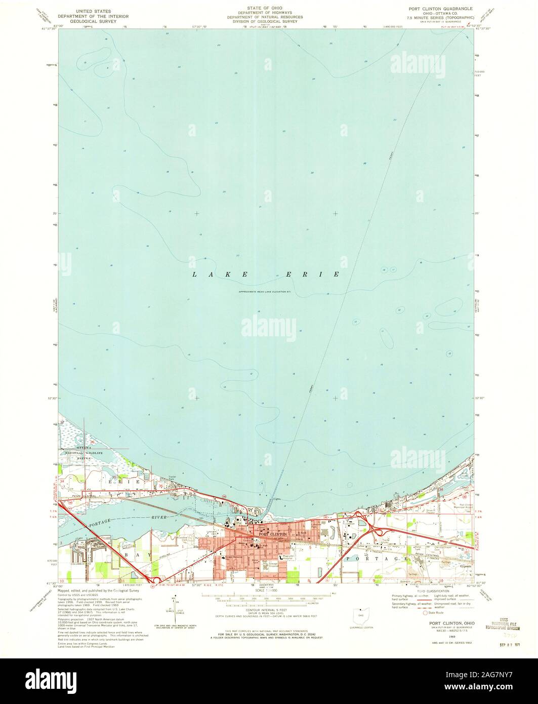 Map of port clinton hires stock photography and images Alamy