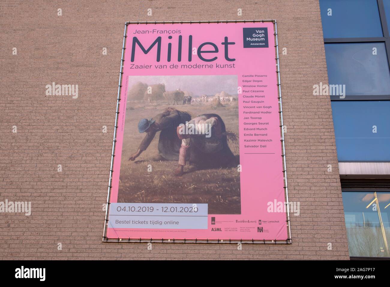 Billboard Millet Van Gogh Exhibition At Amsterdam The Netherlands 2019 Stock Photo