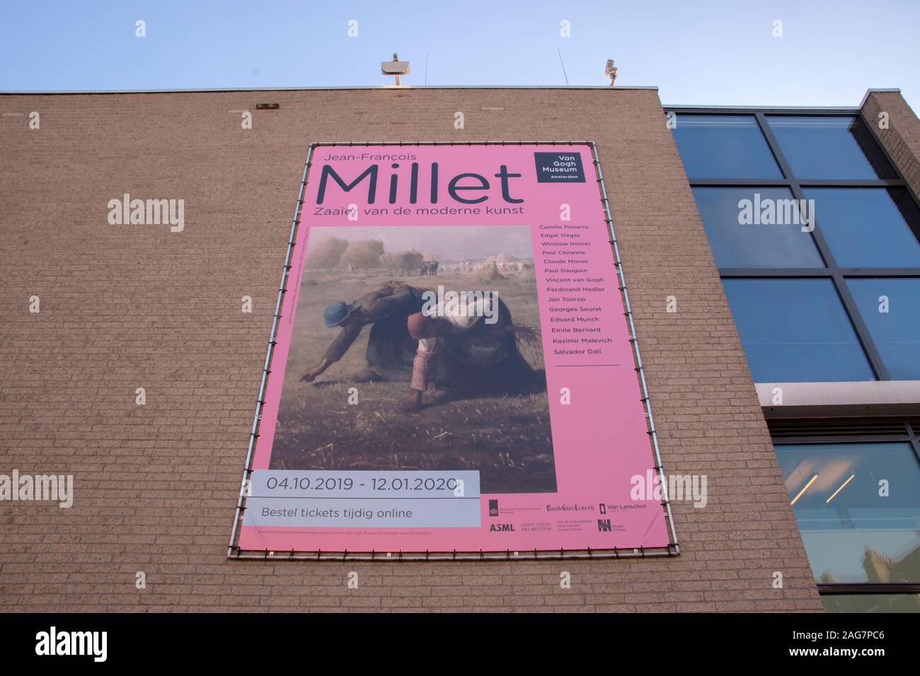 Billboard Millet Van Gogh Exhibition At Amsterdam The Netherlands 2019 Stock Photo
