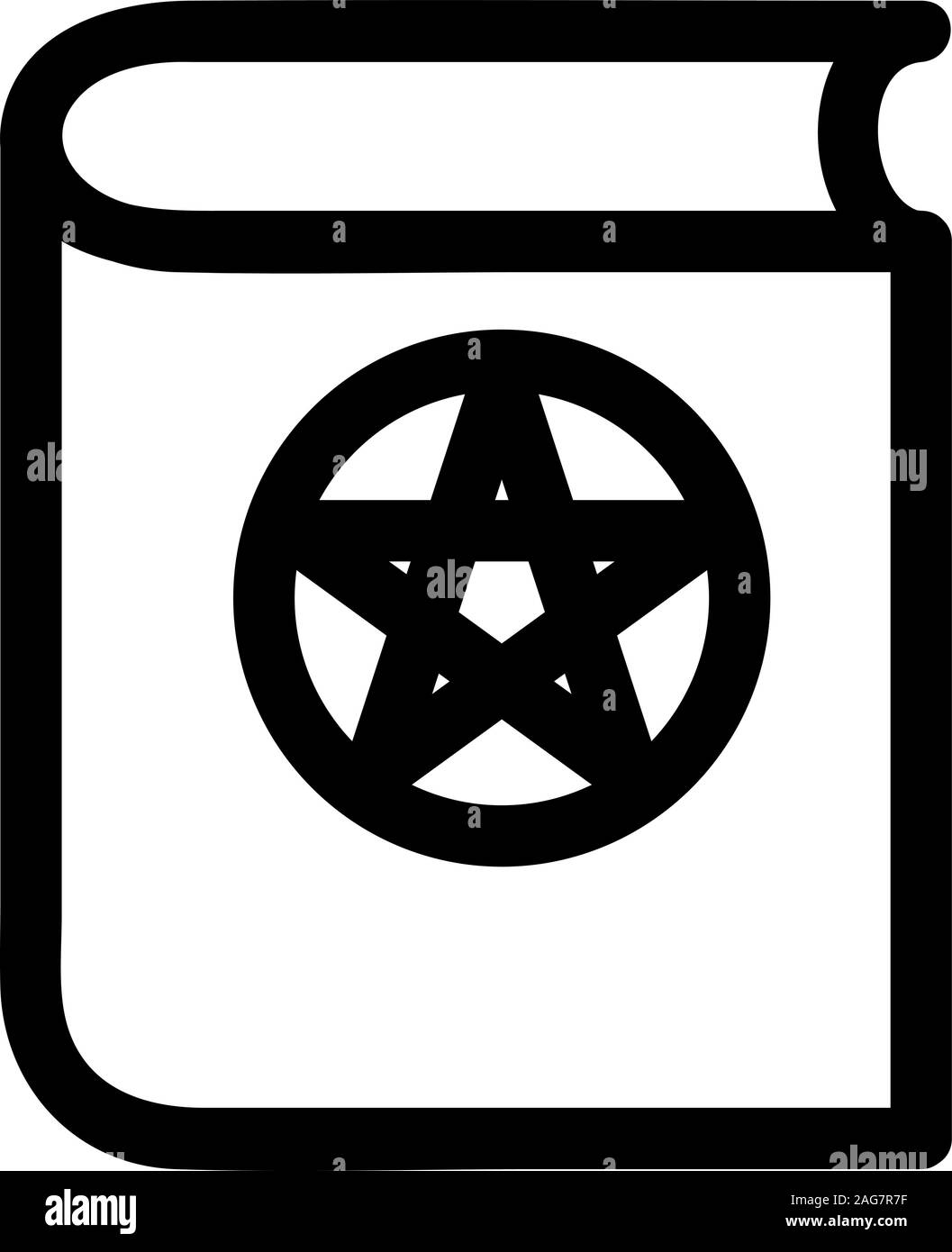 book spells icon vector. Isolated contour symbol illustration Stock ...