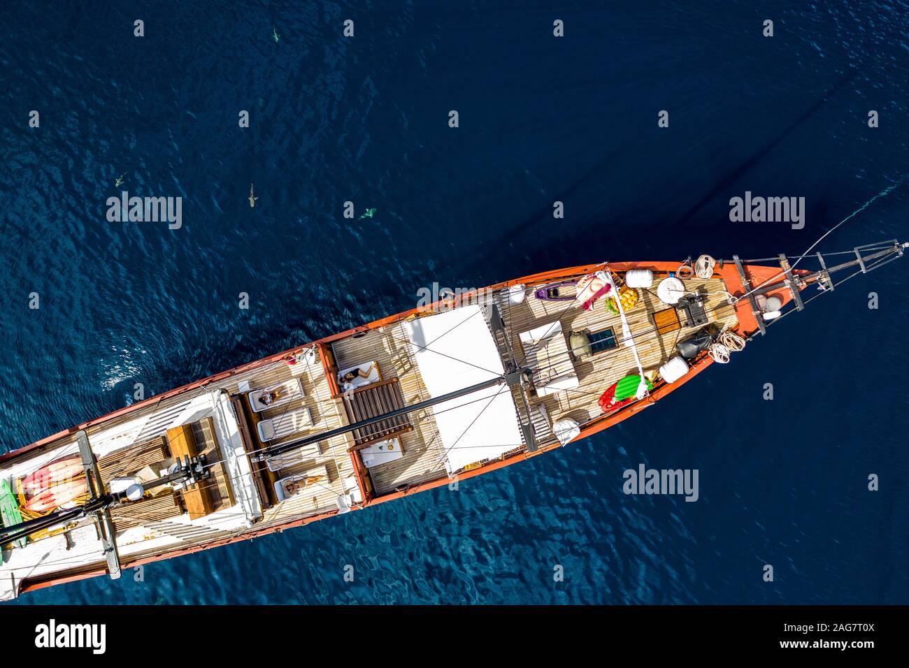 Samata Luxury Liveaboard Phinisi boat, Raja Ampat, Indonesia Stock Photo
